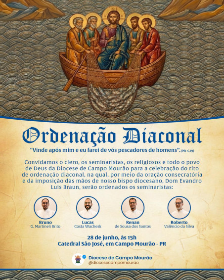 DIOCESE DE CAMPO MOURÃO SE PREPARA PARA ORDENAÇÃO DIACONAL NA CATEDRAL SÃO JOSÉ